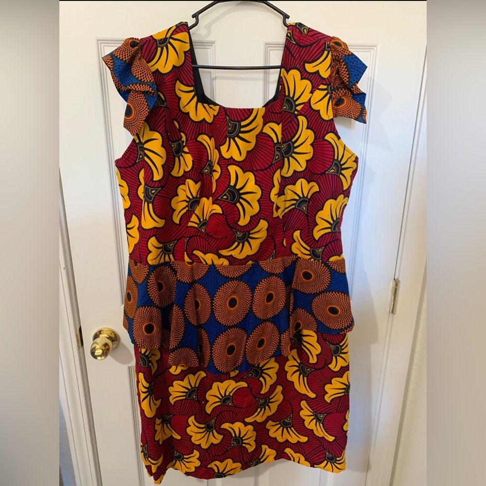 Vibrant African Print Dress